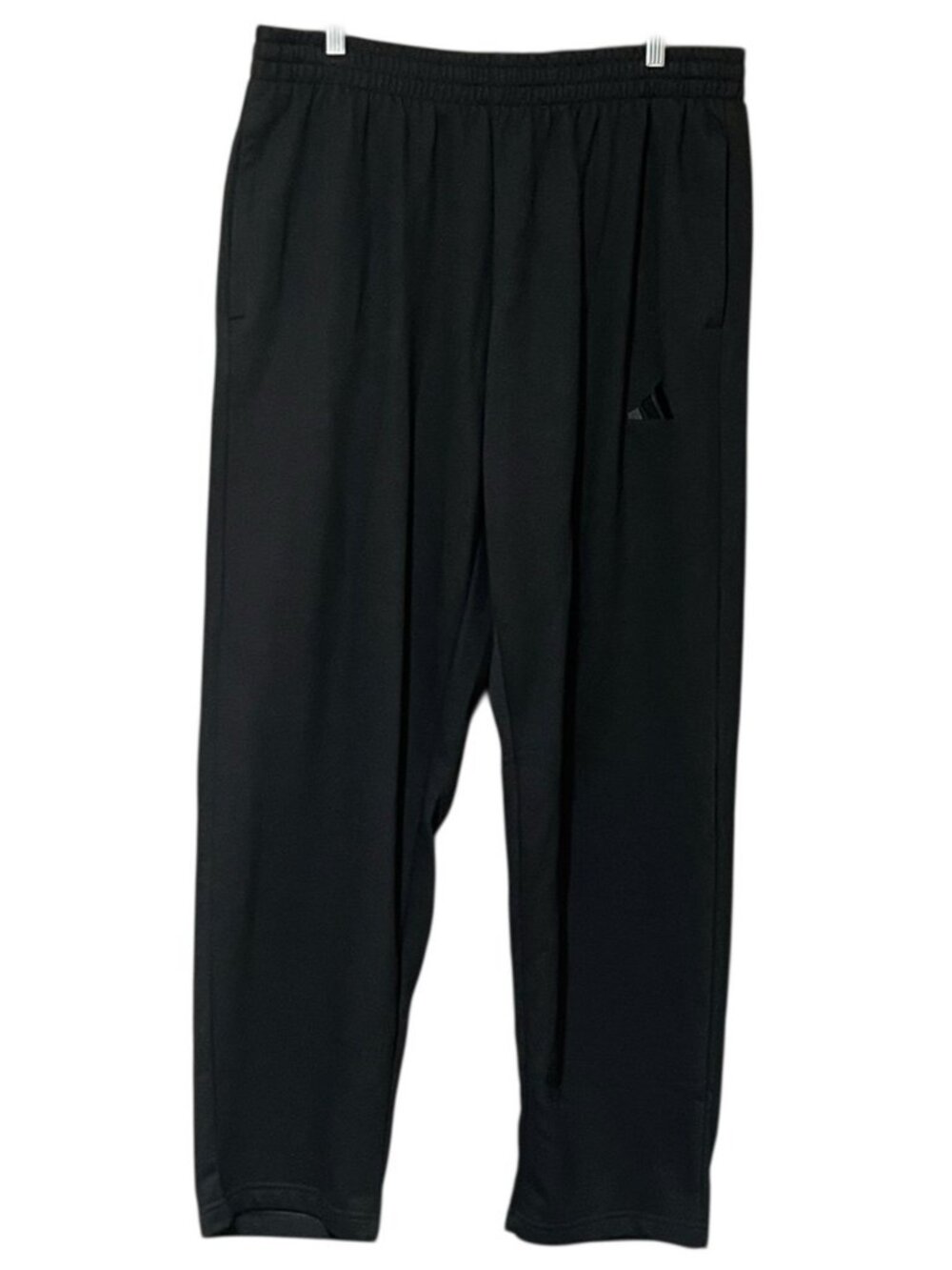 adidas Mens Black Fleece Sweatpants XL Drawstring Straight Leg NWT Lounge Cozy